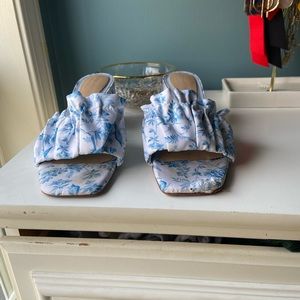 Toile blue and white heals